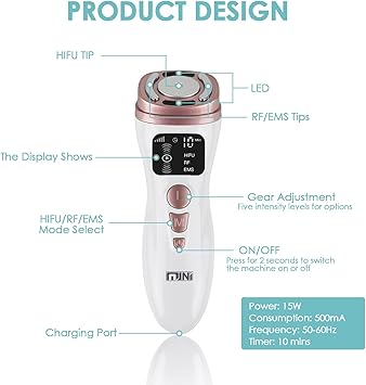 Appareil de beauté RF à ultrasons amélioré avec la technologie de massage facial EMS